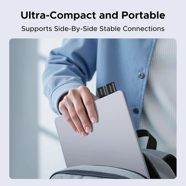 Alt view image 5 of 7 - USB to USB C Adapter Combo 4-Pack 10Gbps USB C Converter Black
