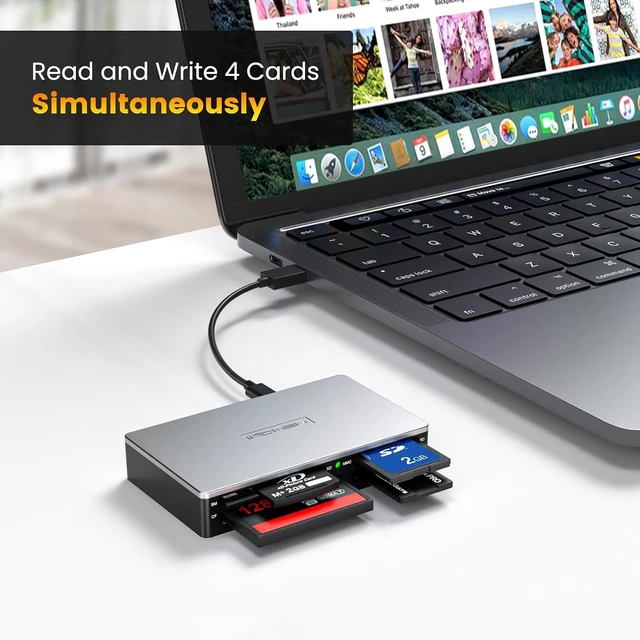 Alt view image 3 of 6 - SmartMedia Card Reader Writer All-in-1 USB Universal Multi Card Adapter Slim Hub Read Smart Media xD SD SDHC SDXC UHS-I MMC MS Pro Duo CF MD Camera Flash Memory Cards For Windows Mac Linux