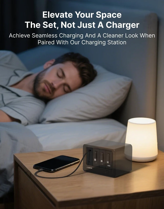 Alt view image 2 of 7 - 40W PD Retractable USB Wall Charger 33.5in Lightning Cable 1 USBA