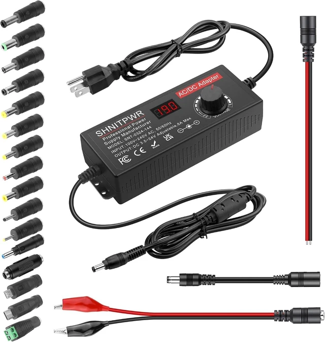 Main image of Universal Power Supply Adjustable DC 4V-24V 144W 6A AC/DC Adapter