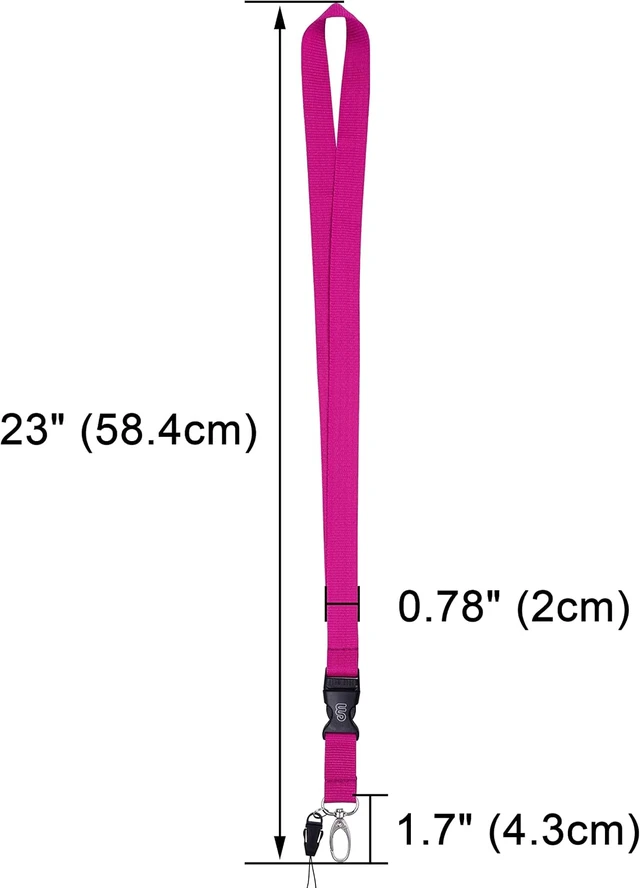 Alt view image 2 of 7 - Office Lanyard 5 Pack 23 inch Neck Strap Lanyards - 5 Colors
