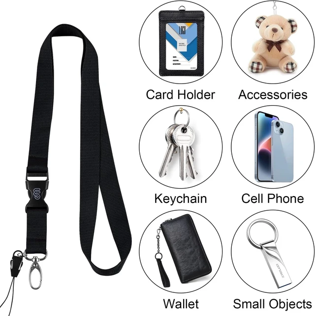 Alt view image 5 of 7 - Office Lanyard 5 Pack 23 inch Neck Strap Lanyards - 5 Colors
