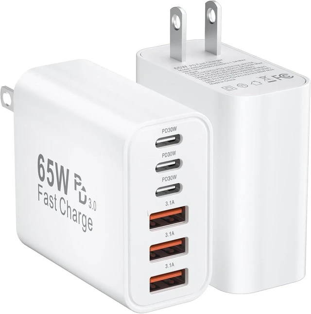 Main image of USB C Fast Charger Block 65W USBC Wall Charger Cube iPhone Charger Plug
