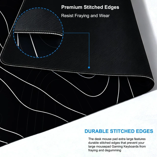 Alt view image 4 of 7 - Mouse Pad Gaming 31.5 x 15.7 Large Extended Mousepad with Stitched Edge