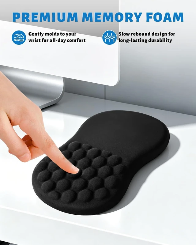 Alt view image 3 of 7 - Ergonomic Mouse Pad with Wrist Rest Slope Massage Design for Pain Relief