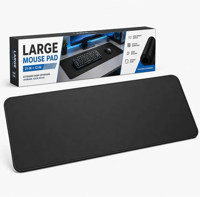 Main image of Large Mouse Pad 31 x 12 in XL Gaming Desk Mat for Keyboard & Mouse
