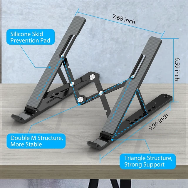 Alt view image 4 of 7 - Adjustable Laptop Stand Portable Laptop Riser for Desk