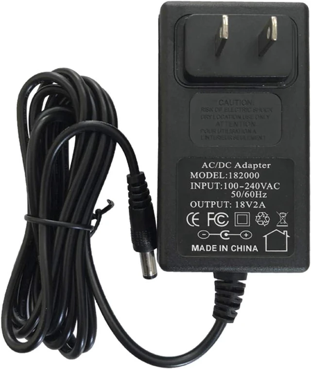 Alt view image 6 of 7 - 18V 2A 36W AC/DC Power Supply Adapter Wall Center Positive DC Plug 5.5x2.1mm 5.5mmx2.5mm Compatible for 18 Volt 1A 1.1A 1.2A 1.3A 1.4A 1.5A 1.6A 1.7A 1.8A 1.9A 2A 1000mA~2000mA Equipment (6 ft)