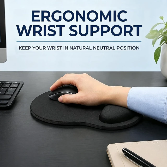 Alt view image 3 of 7 - Mouse Pad Mousepad with Wrist Rest Comfort Mousepad with Wrist Support-Non-Slip Mouse Mat and Wrist Rest for Home Office Laptop Computer Desk