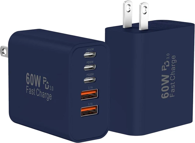 Main image of USB C Charger Block Fast Charging 60W USBC Type C Wall Plug Charging Cubes