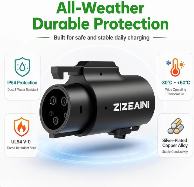 Alt view image 4 of 7 - Tesla to J1772 Charging Adapter for J1772 EV 48 Amp & 240V AC