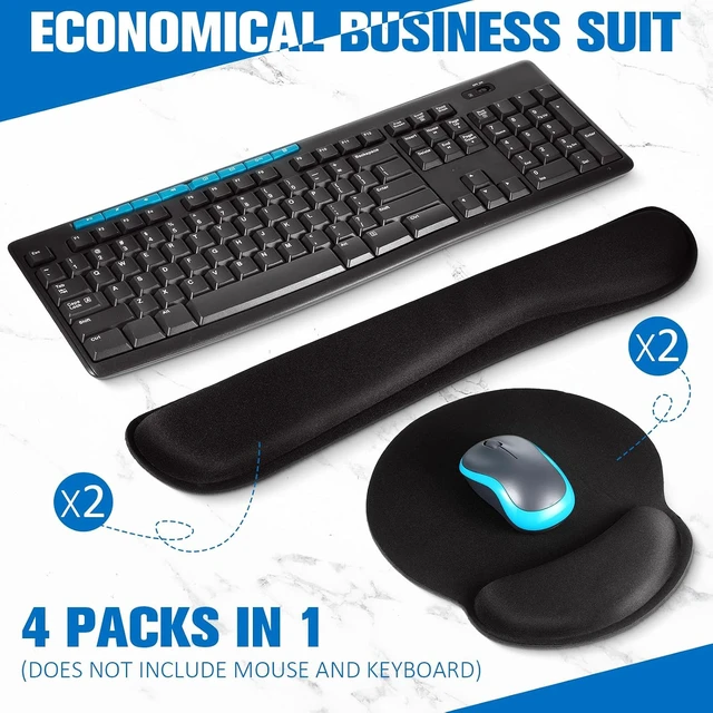Alt view image 2 of 7 - 8 Pcs Ergonomic Mouse Pad and Keyboard with Wrist Support Set