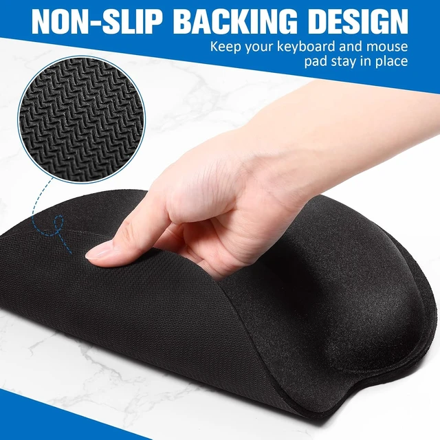 Alt view image 4 of 7 - 8 Pcs Ergonomic Mouse Pad and Keyboard with Wrist Support Set