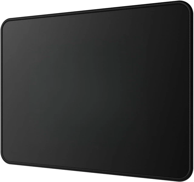 Main image of Mouse Pad with Stitched Edge Non-Slip Rubber Base Comfortable Cloth Washable Mousepad for Gaming Computers Laptop Office Work Home 11.5 x 9 inch Black