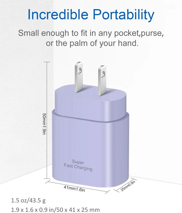 Alt view image 5 of 7 - Type C Charger Fast Charging USB C Charger 25W Super Fast Charger