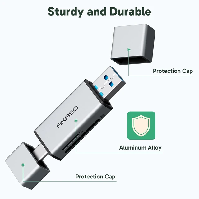 Alt view image 5 of 7 - SD/MicroSD Card Reader - USB 3.0 Type C to Micro SD Card Adapter