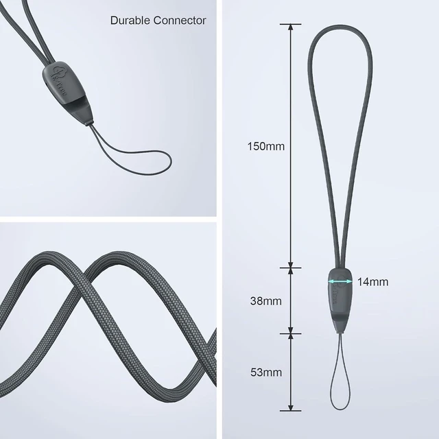 Alt view image 5 of 6 - 2 Pack Multi-Purpose Wrist Lanyard Hand Strap for Cell Phone Case Camera Airpods Keys Keychain Keys USB
