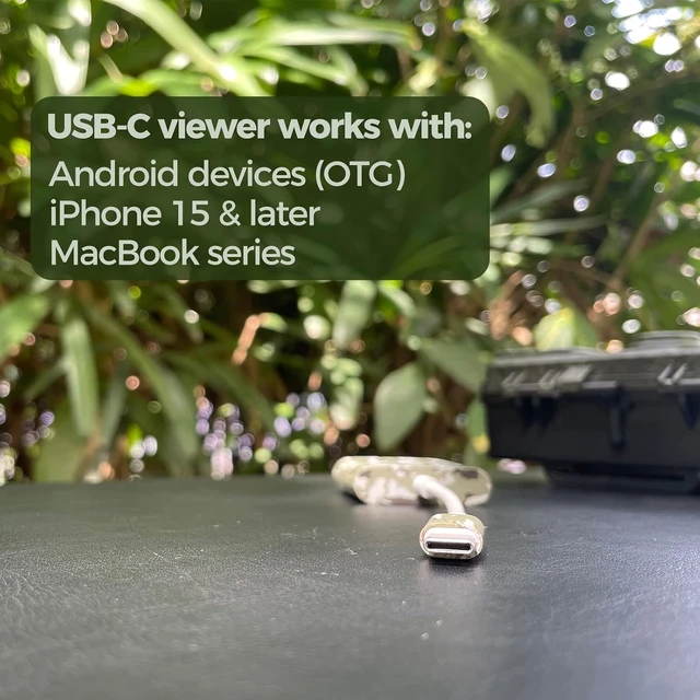 Alt view image 2 of 7 - Trail Camera Viewer Game Camera SD Card Reader for Hunters to View Images and Videos for iPhone 15 or Later and Android (USB-C)