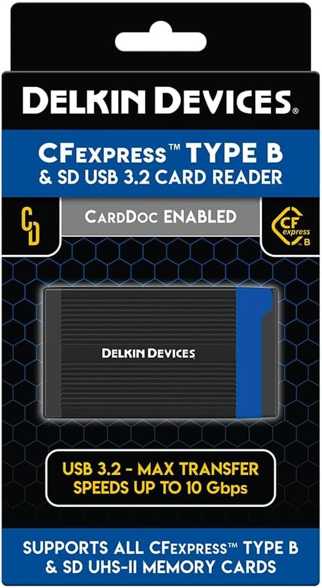 Alt view image 3 of 4 - USB 3.2 CFexpress Type B & SD UHS-II Reader 10Gbps Transfer Compact with Built-in Storage Compatible with Mac and Windows Black (DDREADER-56)
