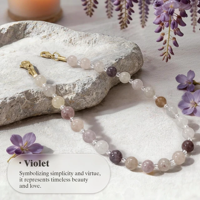 Alt view image 4 of 7 - Natural Stone Phone Charm Beaded Phone Wrist Strap with Tether Tab