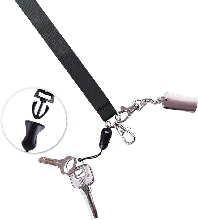 Alt view image 4 of 6 - Lanyards Safety Breakaway Black for ID Badges Holder Keys 5pcs
