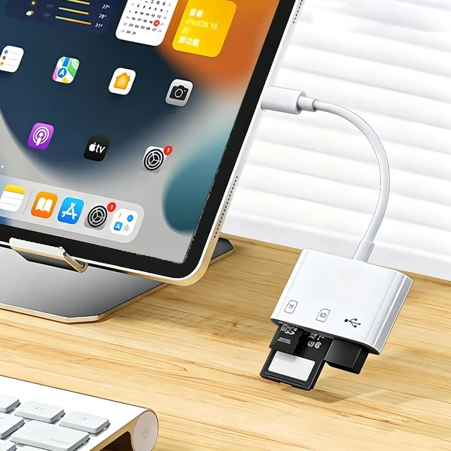 Alt view image 7 of 7 - USB C SD/TF Card Reader - 3 in 1 Type C to TF/SD/USB Disk Reader Adapter