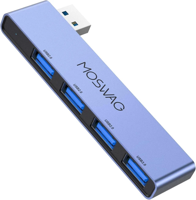 Main image of USB 3.0 Hub for Laptop 4 Ports USB Splitter Ultra-Slim Data USB Hub