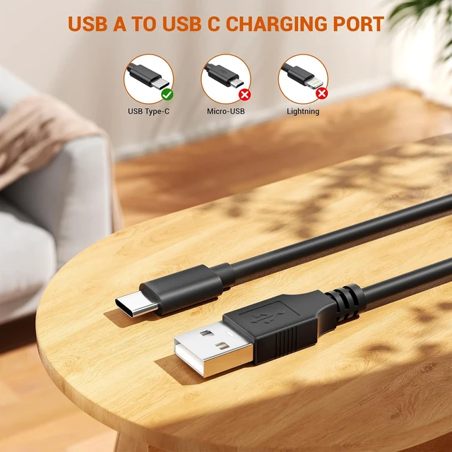 Alt view image 5 of 7 - Universal 5V 2A Type C Charger - USB C Charging Cable for Beats Flex Headphones JBL Wireless Bluetooth Earbuds and Other Type-C Supported Device Power Supply Adapter