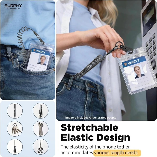 Alt view image 3 of 7 - Anti Theft Phone Strap Phone Lanyard Sturdy Steel Wire Keychain