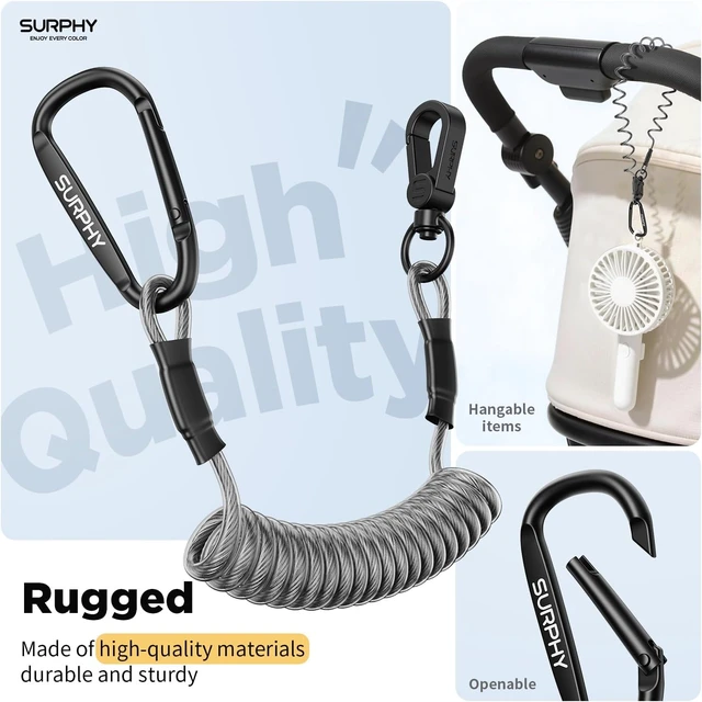 Alt view image 4 of 7 - Anti Theft Phone Strap Phone Lanyard Sturdy Steel Wire Keychain