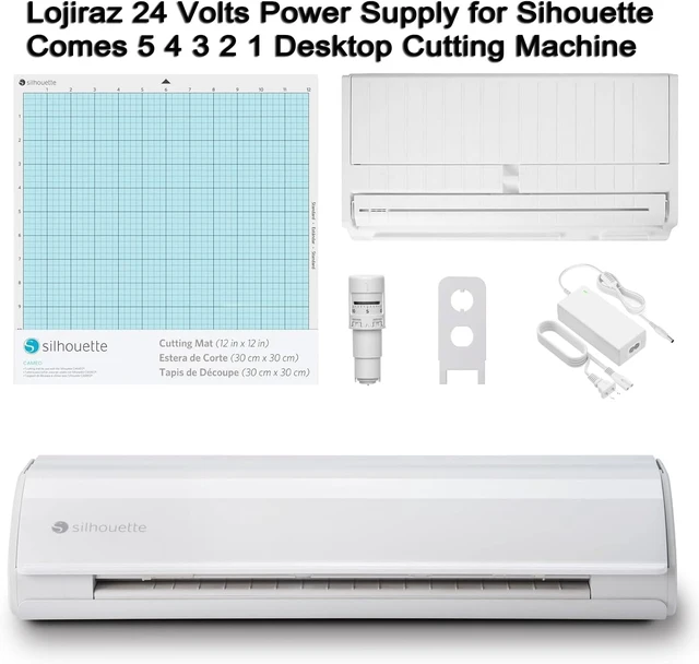 Alt view image 6 of 7 - 24V White Power Cord Compatible with Silhouette Cameo 5 4 3 2 1 SD Portrait Studio Electronic Cutting Tool Print Power Supply 24V AC Adapter Replacement for Silhouette Cameo 4 Charger