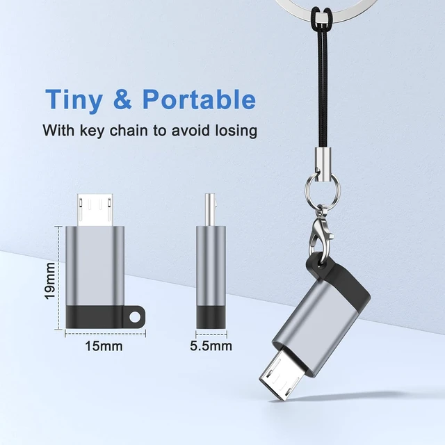 Alt view image 3 of 6 - USB C to Micro USB Adapter 3 Pack Type C Female to Micro USB Male Convert Connector Support Charge & Data Sync for Galaxy S7 Edge / S6 / J7 / Note 6 5 LG G4 Nexus 5 and Micro USB Devices
