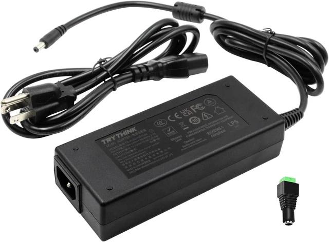 Main image of 12V 10A Power Supply AC 100V-240V to DC 12 Volt Power Supply Adapter with 5.5mm x 2.1mm Plug