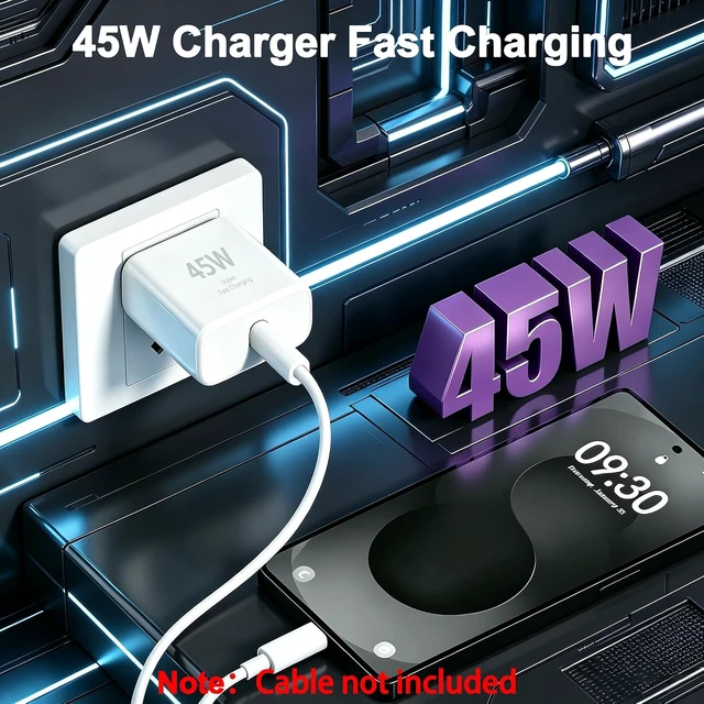 Alt view image 3 of 7 - 45W Super Fast Charger Block 3Pack Type C Charger Fast Charging Plug Android Phone Chargers USB C Wall Charger Power Adapter Compatible Galaxy S26 Ultra/S26+/S26/S25/S24/S23/Z Fold 8