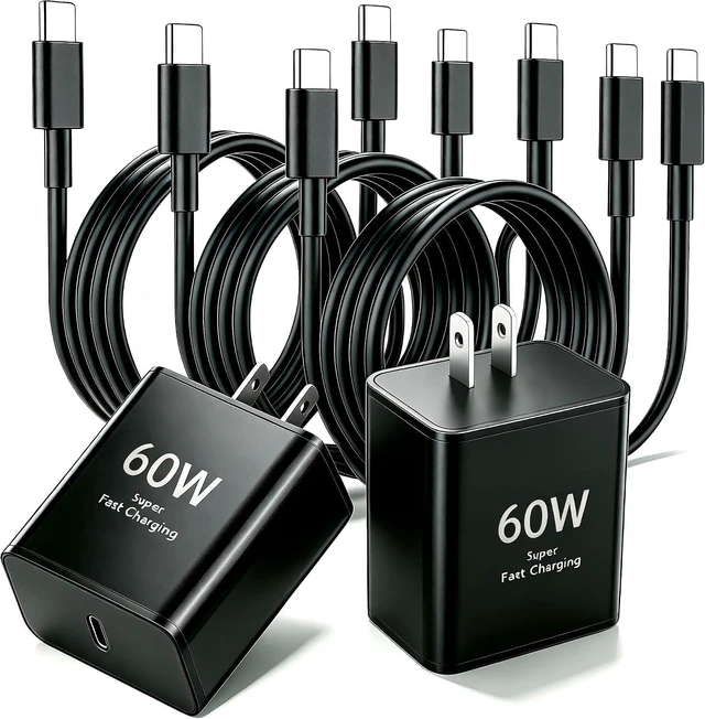 Main image of 60W USB C Charger 2Pack 60 Watt Super Fast Charging Type-C Charger