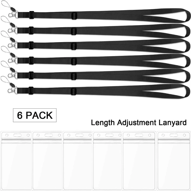 Alt view image 3 of 7 - 6 Pcs Lanyards with Vertical ID Badge Holder