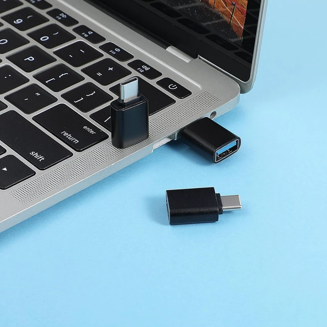 Alt view image 7 of 7 - 10 Pack USB C to USB3.0 Adapter 10Gbps/120W Type C Male to USB Female OTG Adapter for Charger PC Laptop Keyboard (Black)