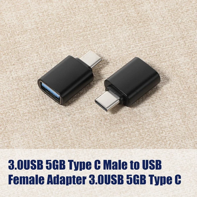 Alt view image 5 of 7 - 10 Pack USB C to USB3.0 Adapter 10Gbps/120W Type C Male to USB Female OTG Adapter for Charger PC Laptop Keyboard (Black)