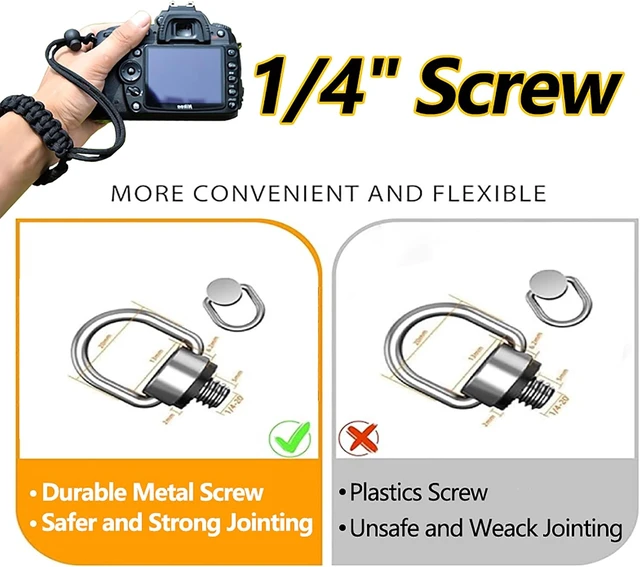 Alt view image 3 of 7 - Camera Wrist Strap Adjustable Paracord Lanyard wrist strap Quick Release with 1/4 Screw for Insta 360 X3 Ace Pro GoPro DSLR Cameras Selfie Stickssmartphone gimbal stabilizer