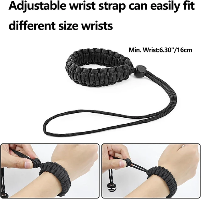 Alt view image 4 of 7 - Camera Wrist Strap Adjustable Paracord Lanyard wrist strap Quick Release with 1/4 Screw for Insta 360 X3 Ace Pro GoPro DSLR Cameras Selfie Stickssmartphone gimbal stabilizer
