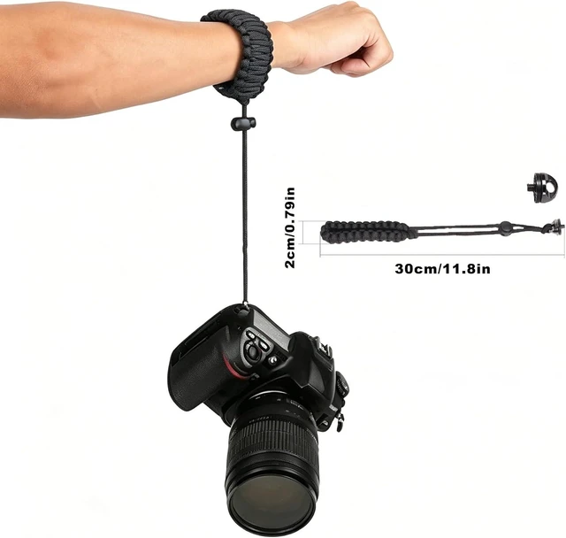 Alt view image 5 of 7 - Camera Wrist Strap Adjustable Paracord Lanyard wrist strap Quick Release with 1/4 Screw for Insta 360 X3 Ace Pro GoPro DSLR Cameras Selfie Stickssmartphone gimbal stabilizer