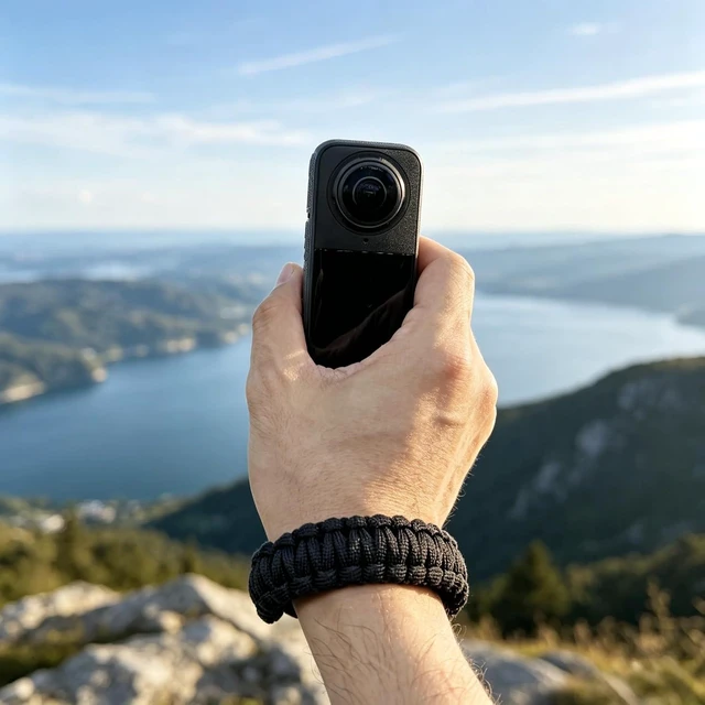 Alt view image 7 of 7 - Camera Wrist Strap Adjustable Paracord Lanyard wrist strap Quick Release with 1/4 Screw for Insta 360 X3 Ace Pro GoPro DSLR Cameras Selfie Stickssmartphone gimbal stabilizer
