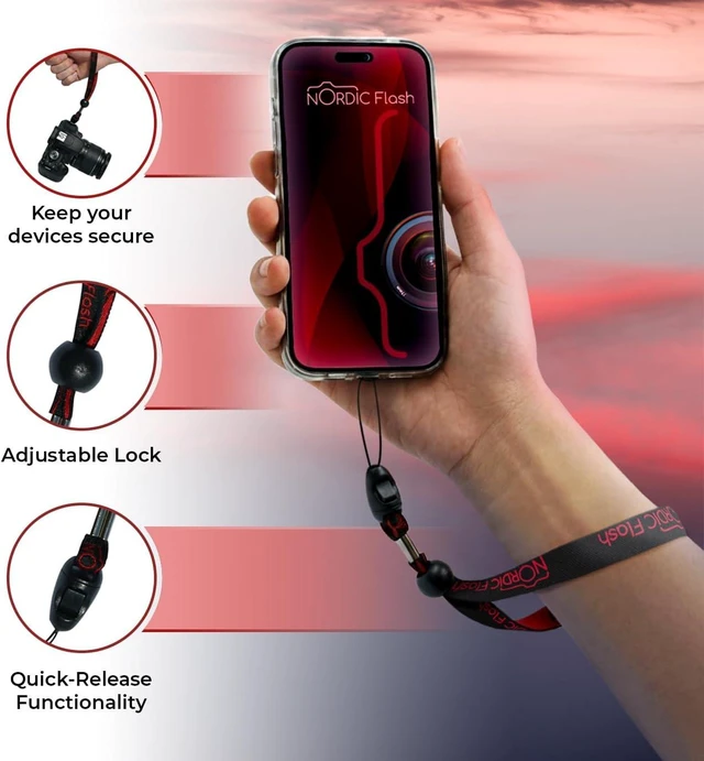 Alt view image 2 of 7 - Hand Strap 5-Pack - Quick-Release Lanyards for Camera & Phone Premium Strap Around Wrists for Secure Grip - Ideal for Travel Hiking & Photographers