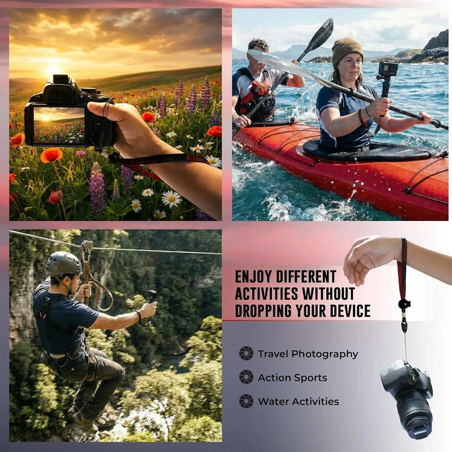 Alt view image 5 of 7 - Hand Strap 5-Pack - Quick-Release Lanyards for Camera & Phone Premium Strap Around Wrists for Secure Grip - Ideal for Travel Hiking & Photographers