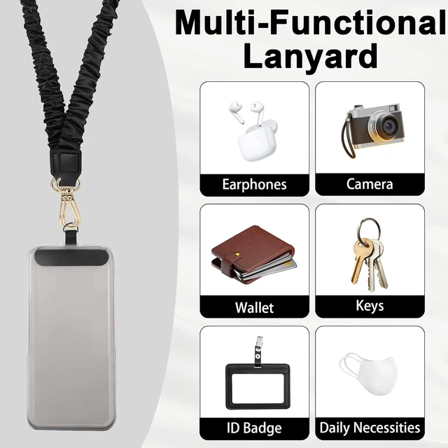 Alt view image 6 of 7 - Crossbody Phone Lanyard With Wrist Strap Tether Tab Pink