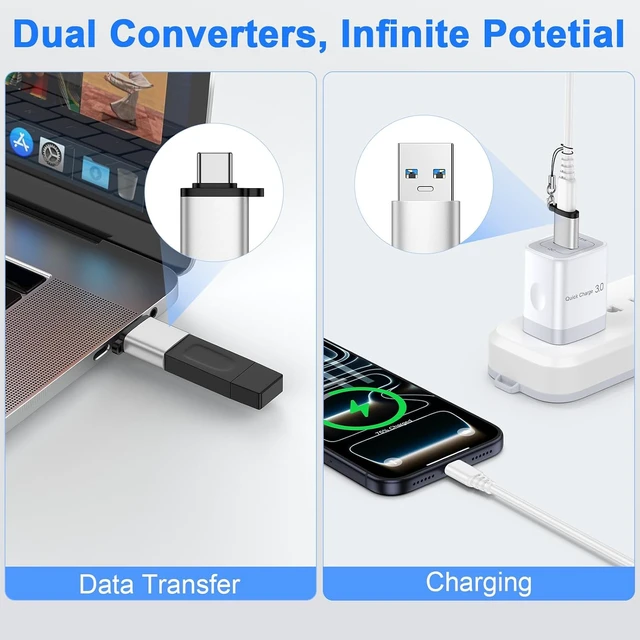 Alt view image 3 of 7 - USB to USB C Adapter & USB C to USB Adapter for Galaxy S26 Ultra