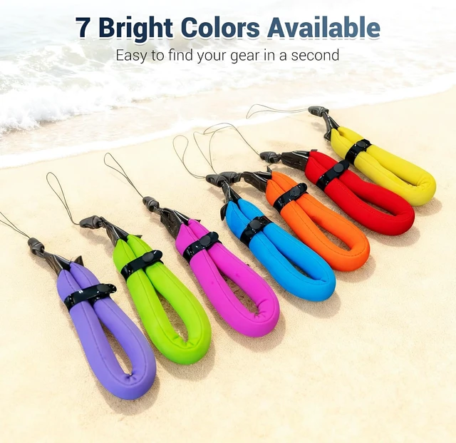 Alt view image 5 of 7 - Floating Wrist Strap for Underwater Camera Action Camera Phone Yellow