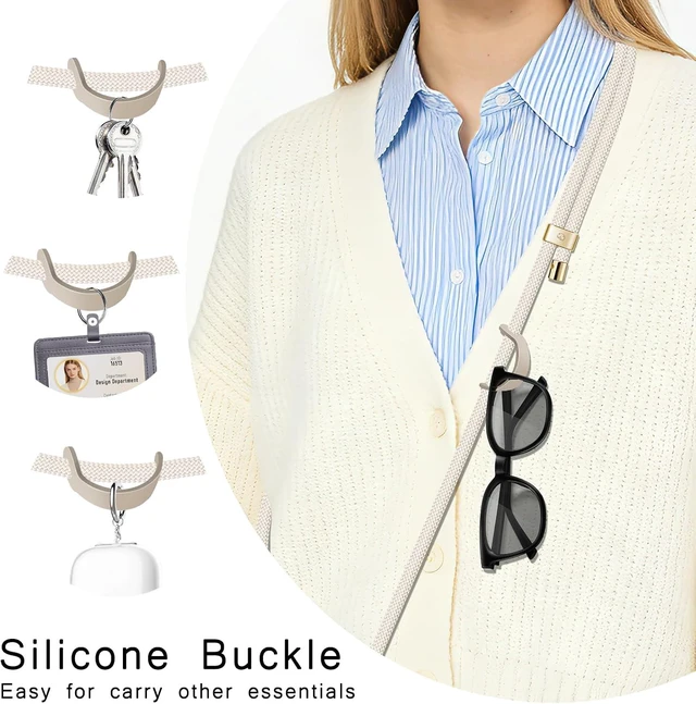 Alt view image 5 of 7 - Cell Phone Lanyard Crossbody Lanyard and Wrist Strap Premium Metal Buckle Phone Charms with 2 X Strap Patch (Beige)