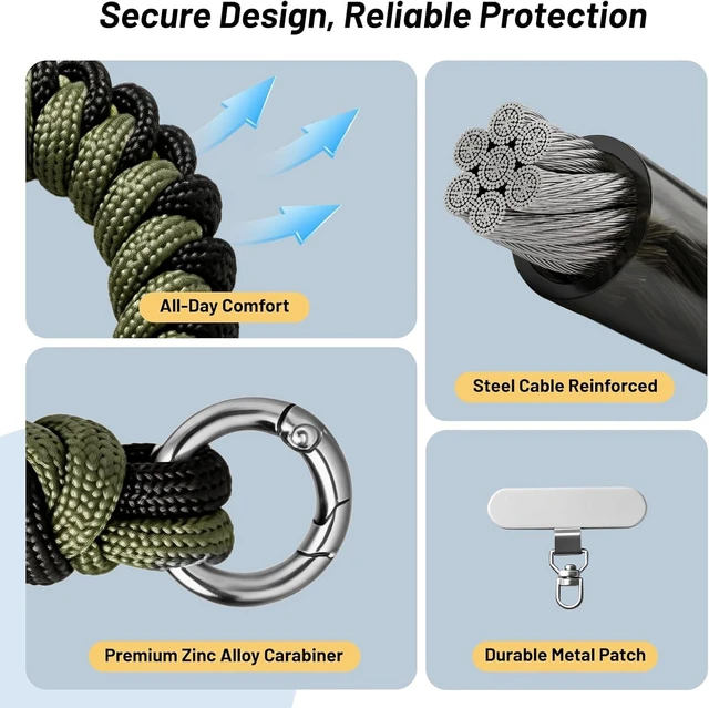 Alt view image 3 of 7 - Anti-Theft Phone Wrist Strap with Security Tether for Travel