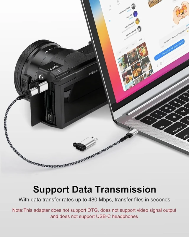 Alt view image 4 of 7 - Micro USB to USB-C Adapter 4Pack USB Type C Female to Micro Male Converter
